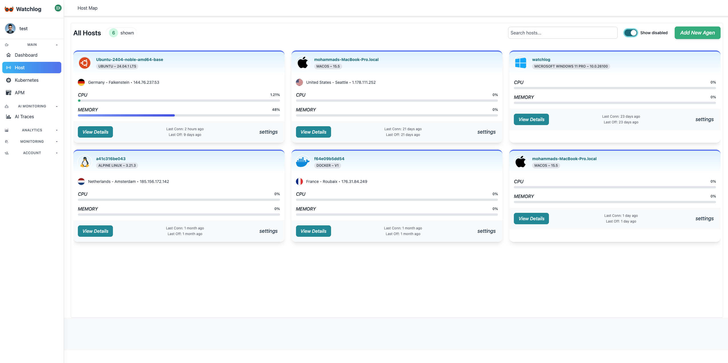 Agent Dashboard